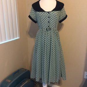 Collectif Vintage Polka Dot dress Small